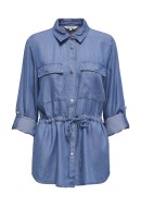 Women Jacket Only Onlcharis Life 4/5 Fem Carg Medium Blue Denim