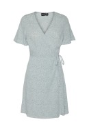 Rochie Pieces Pctala New 2/4 Wrap Cool Blue Flower