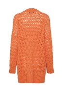 Cardigan Dama Pieces Pcjess O-Neck Mandarin Orange