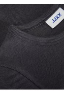 Women T-shirt Jjxx Jxflorie Str Rib Dark Grey Melange