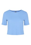 Bluza Dama Pieces Pcannu Cropped Azure Blue