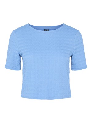 Bluza Dama Pieces Pcannu Cropped Azure Blue