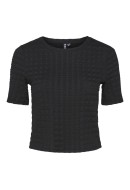 Bluza Dama Pieces Pcannu Cropped Black
