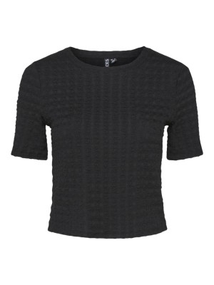 Bluza Dama Pieces Pcannu Cropped Black