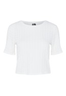 Bluza Dama Pieces Pcannu Cropped Cloud Dancer