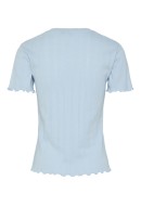 Tricou Dama Pieces Pcfia O-Neck Pointelle Cashmere Blue
