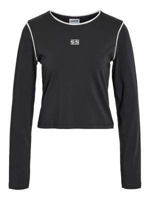 Bluza Dama Noisy May Nmmolly Crop Obsidian Detail Cloud Dancer