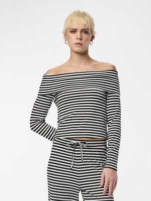 Bluza Dama Pieces Pclaya Off Shoulder Bright White /Black