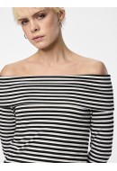Bluza Dama Pieces Pclaya Off Shoulder Bright White /Black