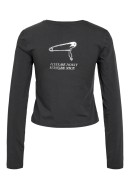 Bluza Dama Noisy May Nmmolly O-Neck Obsidian Print Silver Foil