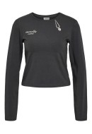 Bluza Dama Noisy May Nmmolly O-Neck Obsidian Print Silver Foil