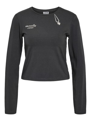 Bluza Dama Noisy May Nmmolly O-Neck Obsidian Print Silver Foil