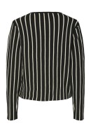 Pulover Dama Pieces Pcsui O-Neck Black Stripes Cloud Dancer