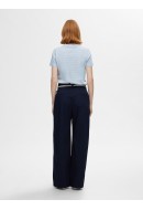 Tricou Dama Selected Slfjessy O-Neck Stripes Cashmere Blue /Bright White