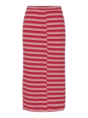 Fusta Pieces Pctadie Mw Midi Goji Berry Aop Stripes