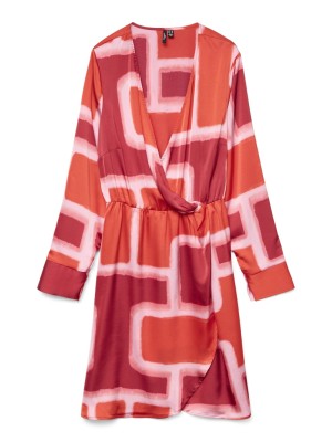 Dress Vero Moda Curve Vmcreba Silba Short Fiery Red Silba