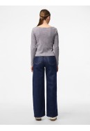 Cardigan Dama Pieces Pcfetty Wash Medium Grey Melange