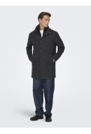 Palton Barbati Only&Sons Onsarlem Wool Dark Grey Melange