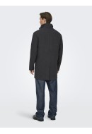 Palton Barbati Only&Sons Onsarlem Wool Dark Grey Melange