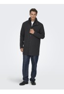 Palton Barbati Only&Sons Onsarlem Wool Dark Grey Melange