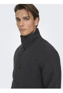 Palton Barbati Only&Sons Onsarlem Wool Dark Grey Melange