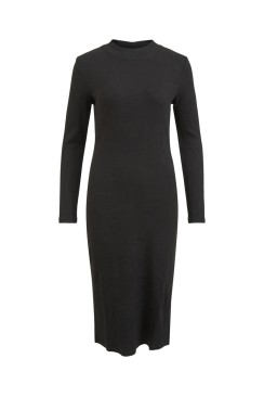 Rochie Vila Vibalu Crew Neck Midi Black