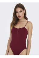 Body Dama Only Onlvicky Seaml Rib Strap Cabernet