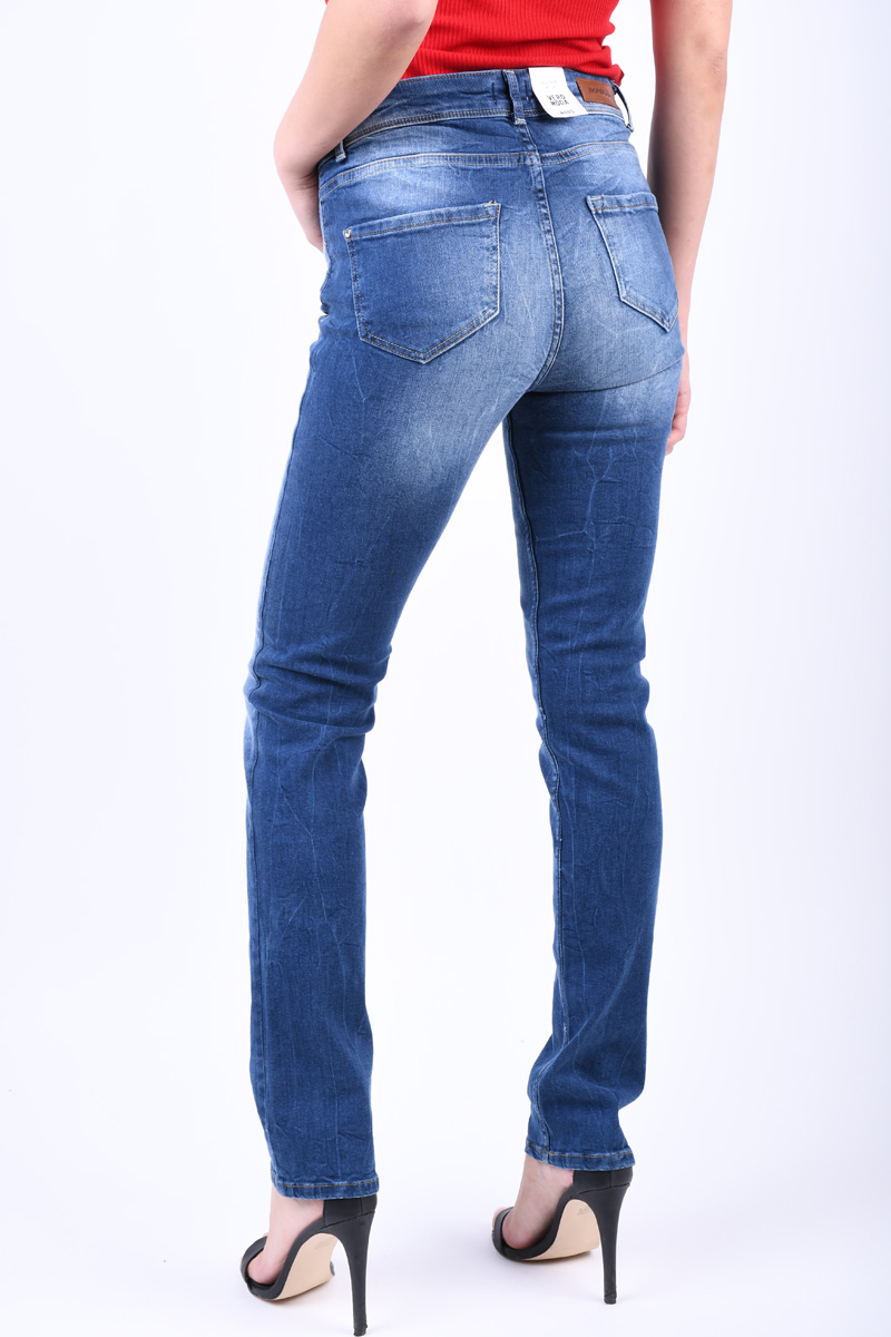 Blugi Dama Vero Moda Vmflashy Nw Straight Jeans Medium Blue Denim